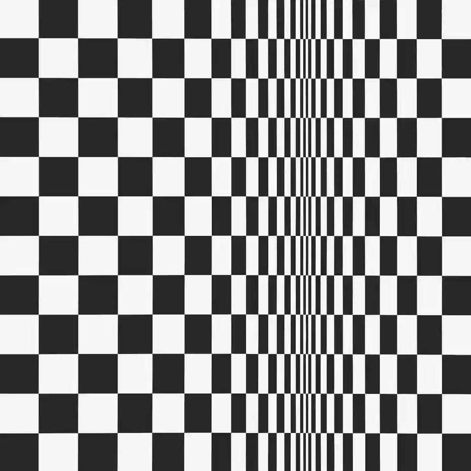 Bridget Riley’s Movement in Squares, 1961.