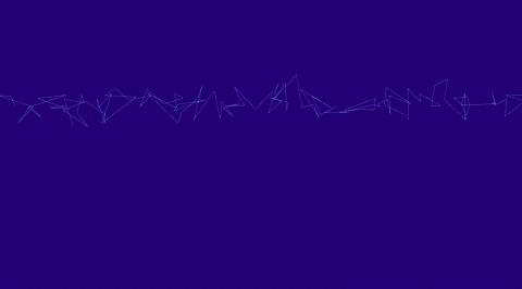Animated gif of coding output - a line is drawn across the canvas in a random manner